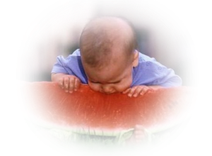 kid tube eating watermelon